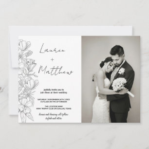 Convites para Casamento de Arte Flor de cinzas com