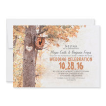 convites para casamento de árvores rústicas