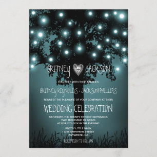 Convites para Casamento de Árvores Rústicas de Flo