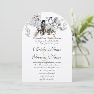 Convites para Casamento de Aves Vintage