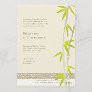 Convites para Casamento de Bamboo Design
