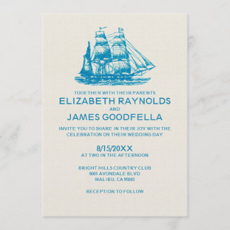 Convites para Casamento de Barcos Antigos