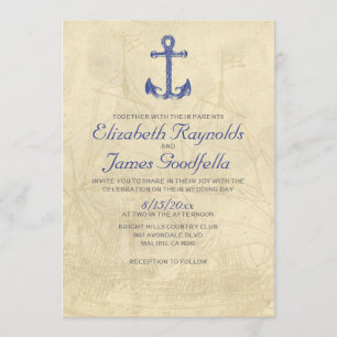 Convites para Casamento de Barcos Vintage