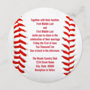 Convites para Casamento de Basebol