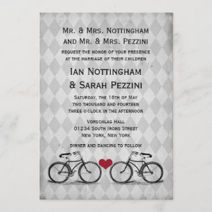Convites para Casamento de Bicicletas Vintage