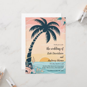 convites para casamento de boho Beach