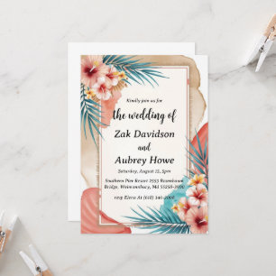 convites para casamento de boho Beach
