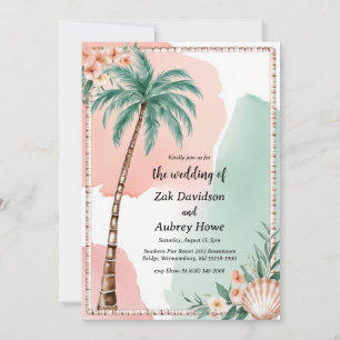 convites para casamento de boho Beach