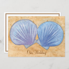 Convites para Casamento de Capas de Costura Azul e