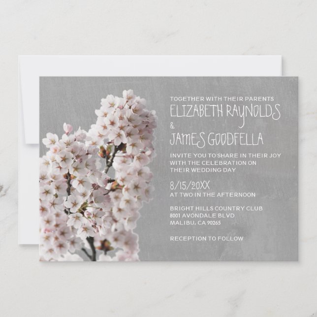 Convites para Casamento de Cerejeira (Frente)