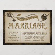 Convites para Casamento de Chave de Bloqueio e Esq