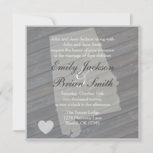 Convites para casamento de cinzas Rustic wood Alab