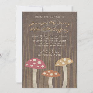 Convites para Casamento de Cogumelo Selvagem