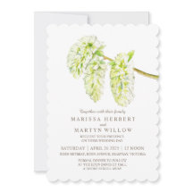 Convites para casamento de cor aquosa verde