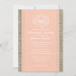 Convites para Casamento de Coral Vintage