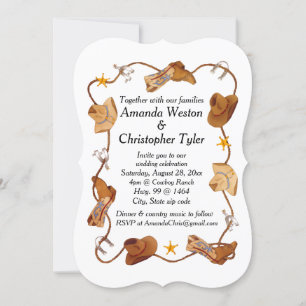 Convites para casamento de Cowboy