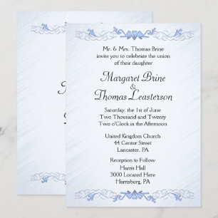 Convites para Casamento de Destaque Azul