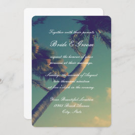 Convites para casamento de destino de praia tropic