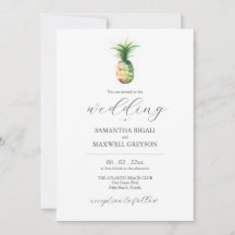 Convites para Casamento de Destino Tropical Abacax