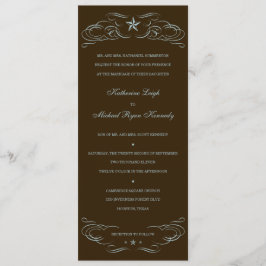 Convites para Casamento de Estrela Única Castanha