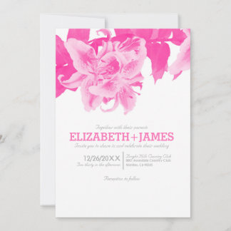 Convites para Casamento de Flores Fuchsia