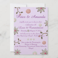 Convites para Casamento de Flores Românticas Jane