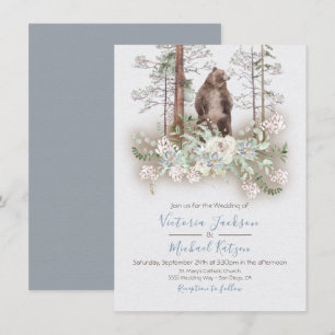 Convites para Casamento de Florestas de Woodland W