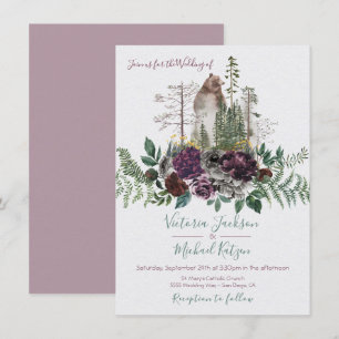 Convites para Casamento de Florestas de Woodland W