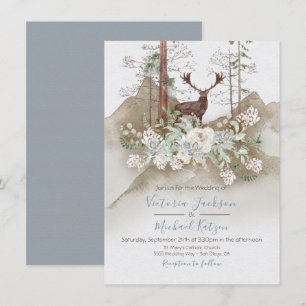 Convites para Casamento de Florestas de Woodland W