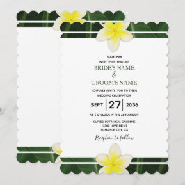 Convites para Casamento de Frangipani Plumeria Ama