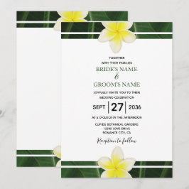 Convites para Casamento de Frangipani Plumeria Ama