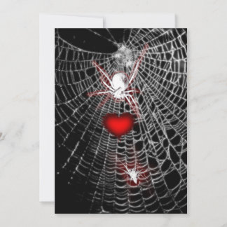 Convites para Casamento de Góticos Aranha-Cardíaca