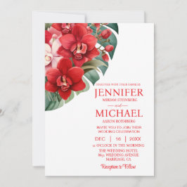 Convites para Casamento de inverno para Orquídeas 