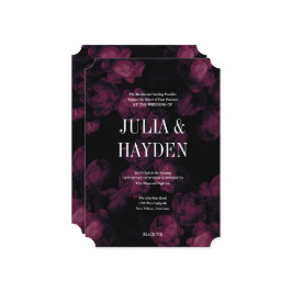 Convites para Casamento de Jardim de Rosa Escuro