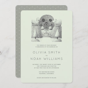 Convites para Casamento de Jardim Tópico Laurel Gr