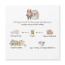 Convites para Casamento de Linha Cronológica Magné