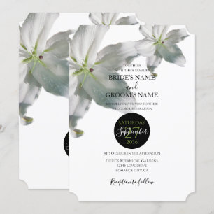 Convites para Casamento de Lírios Brancos Elegant