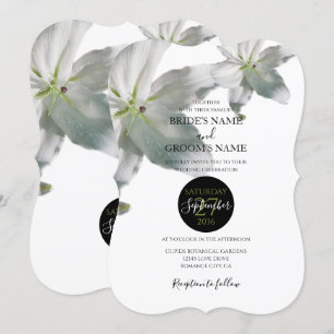 Convites para Casamento de Lírios Brancos Elegant