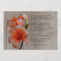 Convites para Casamento de Lírios Russos de Tigre