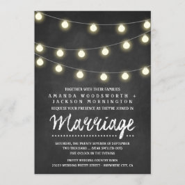 Convites para Casamento de Luzes de Chalkboard e S