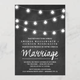 Convites para Casamento de Luzes de Chalkboard e S