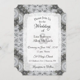 Convites para casamento de Mandala Preta e Branca