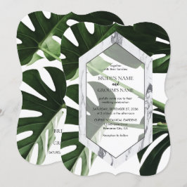 Convites para Casamento de Monstera Marble Tropica