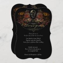 Convites para Casamento de Morte até o outono com 