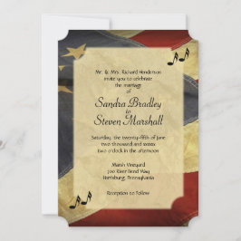 Convites para Casamento de Música com Bandeira Ame