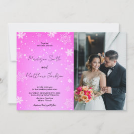 Convites para Casamento de Neves Brancas Rosa com