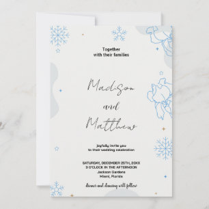 Convites para Casamento de Neves Verdes Azuis