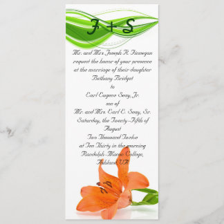 Convites para Casamento de Orange Lily