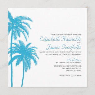 Convites para Casamento de Palm Tree Beach