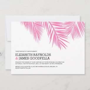 Convites para Casamento de Palm Tree Beach Elegant